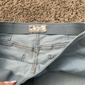 Free People Sky Blue Denim Flare Pants